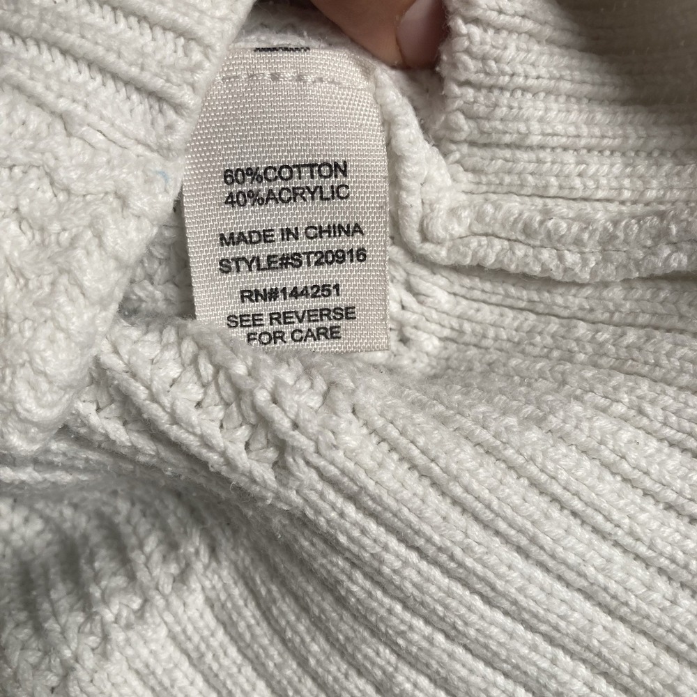 Jessica Simpson Cropped Cardigan Sweater Womens White M - Picture 6 of 6